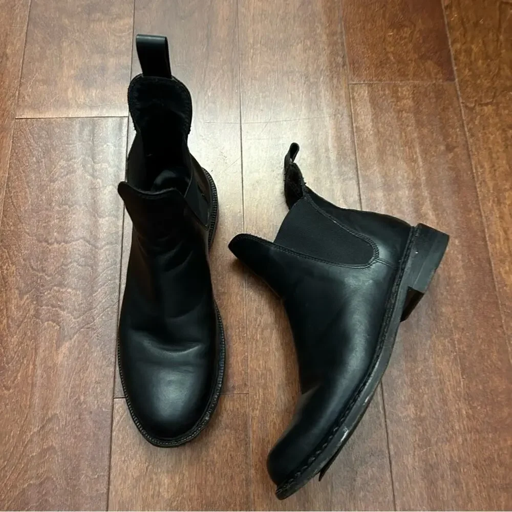 Rag & Bone Dartford Chelsea Boot in Black Leather, Size 7.5 EU37.5